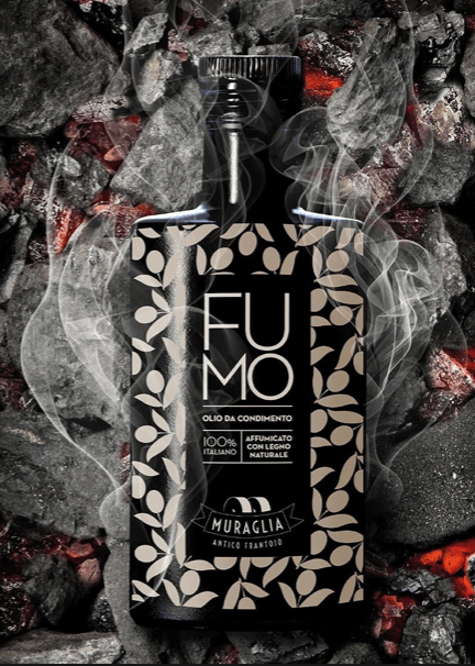 Italiensk extra virgin olivolja "Muraglia Fumo Smoked" 250ml (kallrökt med naturligt bokträ)