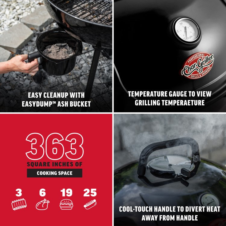 Char-Griller Kettle kolgrill och rökugn 57cm