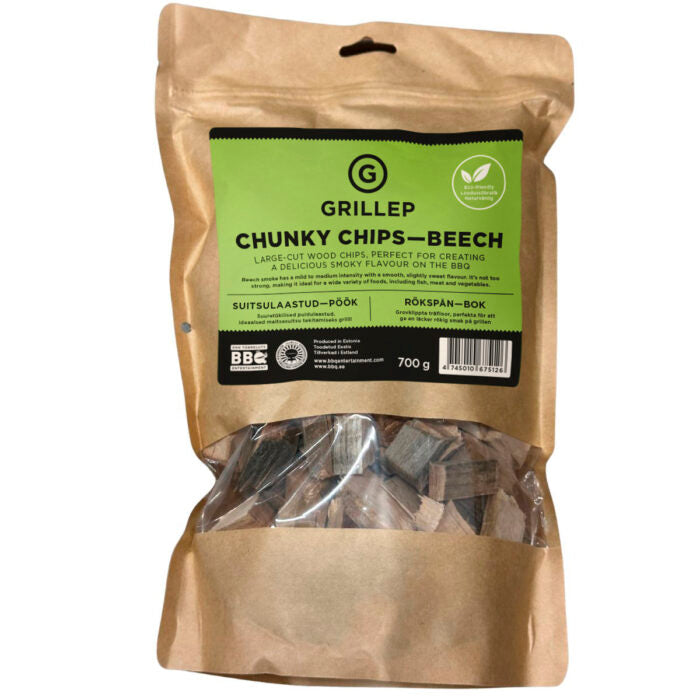 Grillep rökträflis – BOK / Chunky Chips – BEECH 700 g