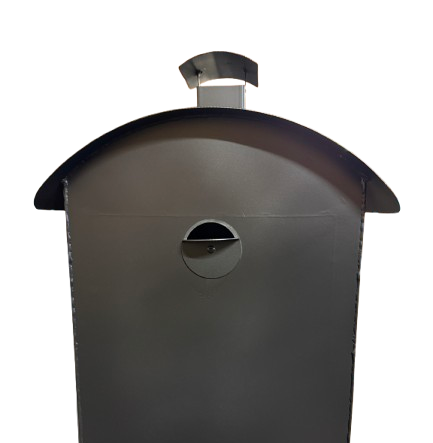 Klassisk, 195-liters vedeldad rökare MI7 med dubbelväggig ugn och rökgeneratoröppning.
