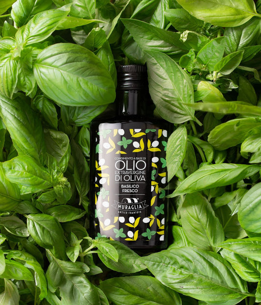Italiensk extra virgin olivolja med basilika "Muraglia BASIL" 200 ml
