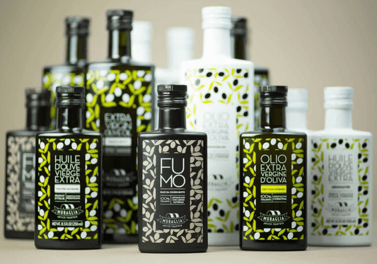 Italiensk extra virgin olivolja "Muraglia PITTED" 500 ml (pressad utan olivstenar, intensivt fruktig)