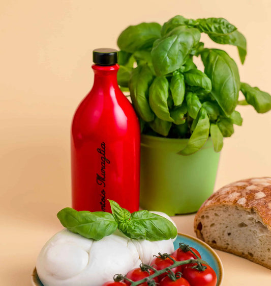 Italiensk extra virgin olivolja röd flaska "Muraglia Medium Fruity" 500 ml (medium fruktig)