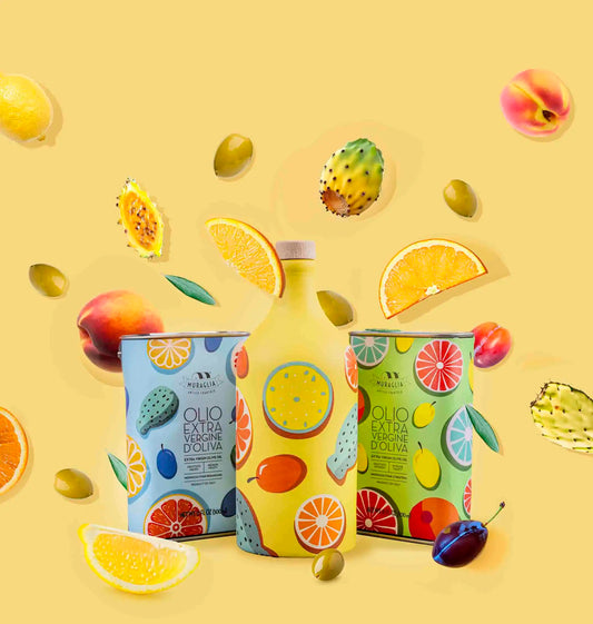 Italiensk extra virgin olivolja - Muraglia keramik Mediterraneo gul flaska "Intense Fruity" 500 ml (intensivt fruktig)