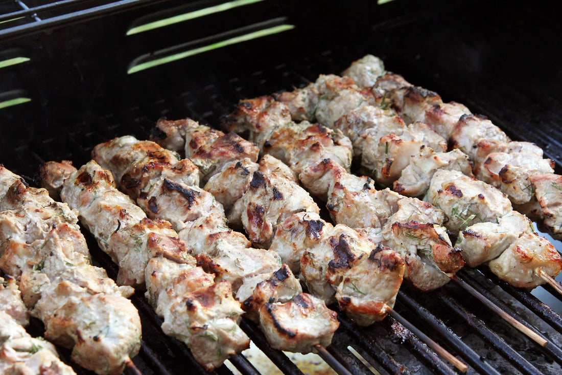 Klassisk sjasjlik (fläskkarré) med kefir/yoghurtmarinad