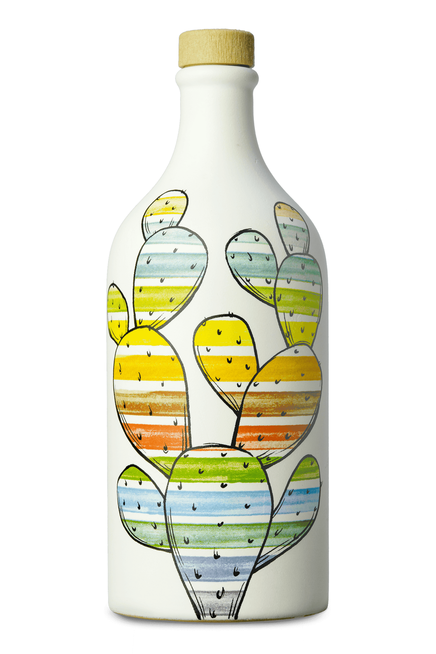 Italiensk extra virgin olivolja i en keramisk "Prickly Pear"-flaska "Muraglia MEDIUM FRUITY" 500 ml (medium fruktig)