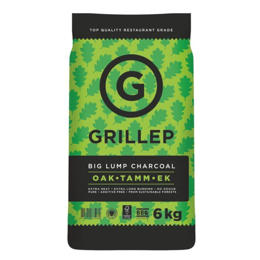 GRILLEP stor grillkol EK, FSC 100%, 6 kg påse