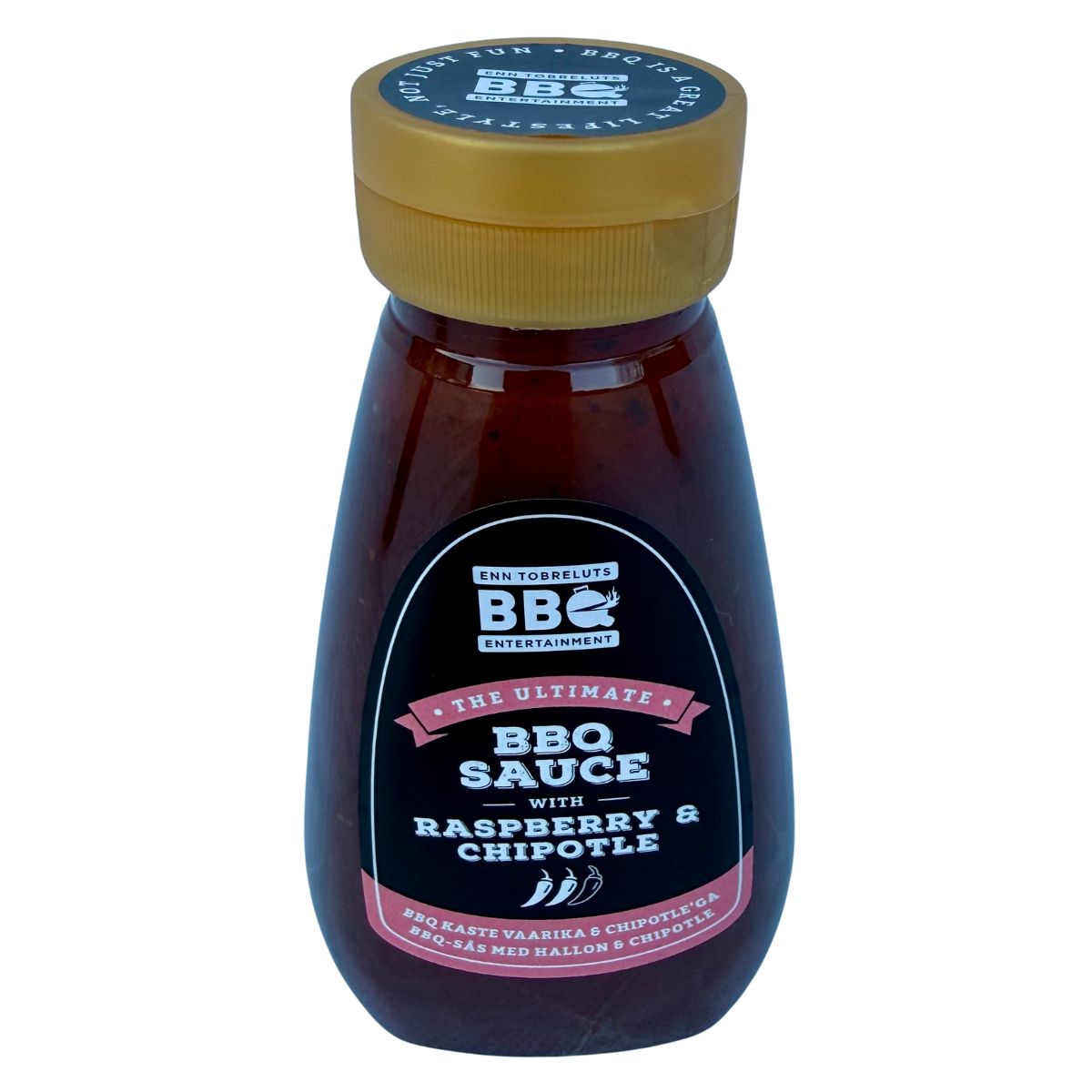 Enn Tobreluts BBQ-såsen med HALLON & CHIPOTLE 280 g