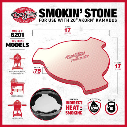 Char-Griller Smokin' Stone/Heat Deflector