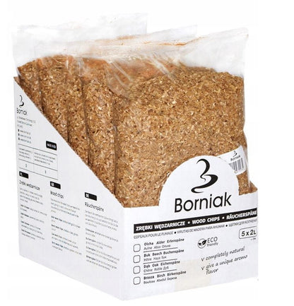 Borniak rökspån av al, 5 x 2 liter (Medium pack)