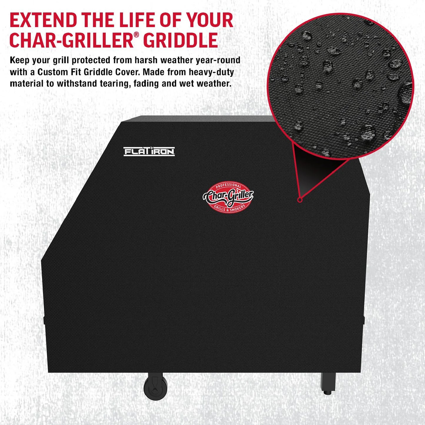 Char-Griller 3-brännare Flat Iron™ Gas Griddle-överdrag