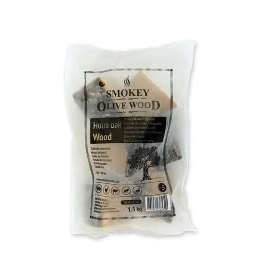 SMOKEY OLIVE WOOD Rökklossar av Holm Oak 1,5kg