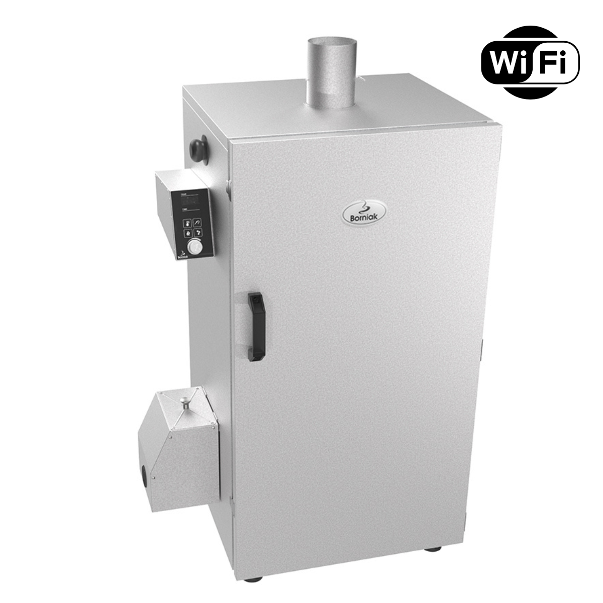 Borniak UWDW-150 Basic WiFi helautomatisk digitalstyrd rökskåp med zink-aluminiumhölje