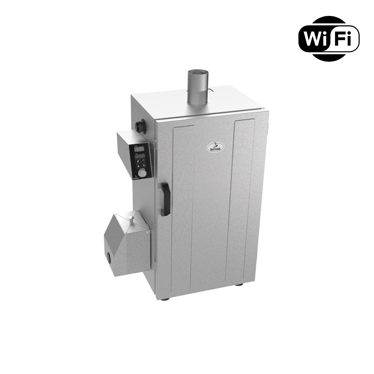 Borniak UWDW-70 Basic WiFi helautomatisk digitalstyrd rökskåp med zink-aluminiumhölje