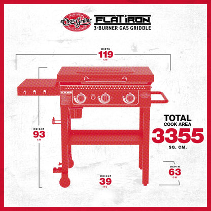 Char-Griller 3-brännare Flat Iron™ Gas Griddle