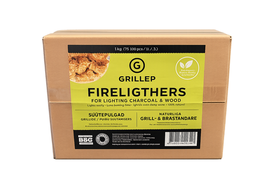 Grillep Tändare för Tändning av Grillkol, Ved (ca 1 kg / 75-100 st)