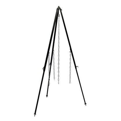 VALHAL lägereldsställ för gjutjärnsgrytor och grillgaller (justerbart, med fyra kedjor)