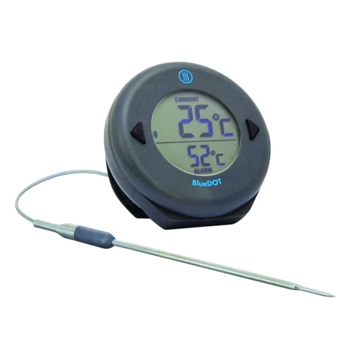 ETI BLUEDOT BBQ Bluetooth-termometer med trådgivare och larm, mörkgrå