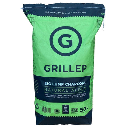 Grillep Premium Grillkol 50L × 4 – 200L Restaurangkol | Fri frakt