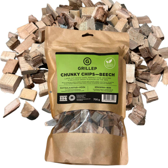 Grillep rökträflis – BOK / Chunky Chips – BEECH 700 g