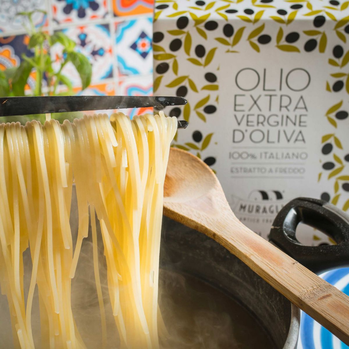 Italiensk extra virgin olivolja "Muraglia Pitted" bag-in-box 5 L (pressad utan olivstenar, intensivt fruktig)