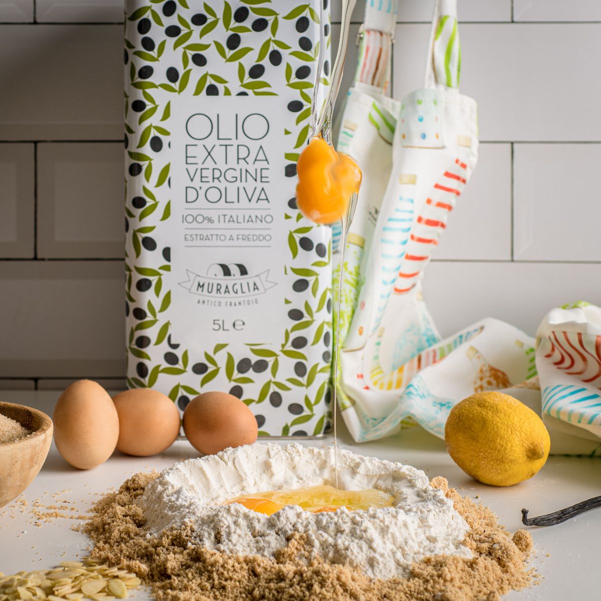 Italiensk extra virgin olivolja "Muraglia Pitted" bag-in-box 5 L (pressad utan olivstenar, intensivt fruktig)