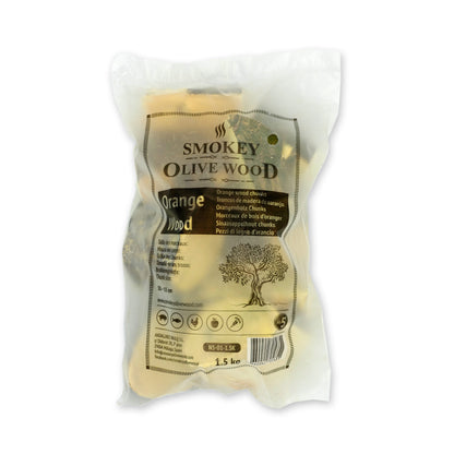 SMOKEY OLIVE WOOD Rökklossar av apelsinträd 1,5 kg