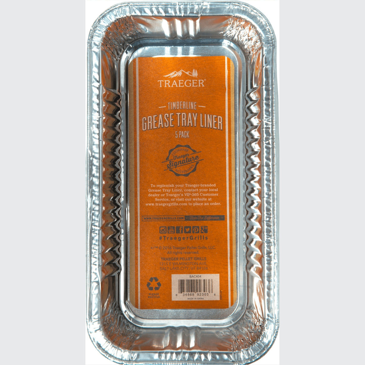 Traeger Timberline Fettuppsamlingsformar i aluminium – 5-pack