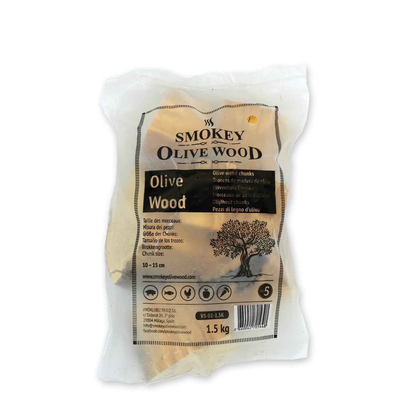 SMOKEY OLIVE WOOD Rökklossar av olivträ 1,5 kg