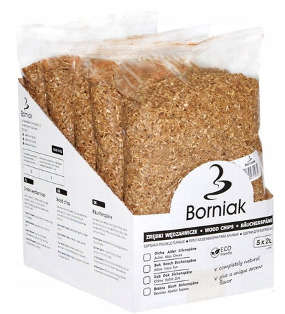 Borniak rökspån av lönn – söt rökton, 5 x 2 liter (Medium pack)
