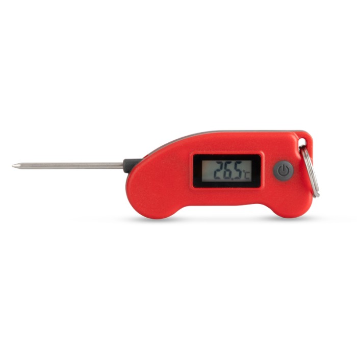 ETI miniatyr snabbtermometer med nyckelring, röd
