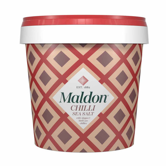 Maldon havssaltflingor MED CHILI 500g hink (med Aleppo & "bird's eye" chili)